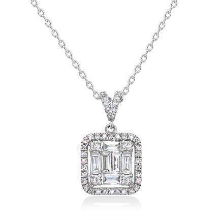 Колье из белого золота с бриллиантами