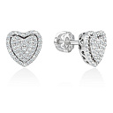 Серьги из белого золота с бриллиантами