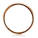 Кольцо обручальное из красного золота с бриллиантом