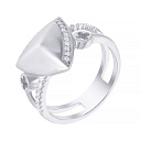 Кольцо из серебра с фианитом