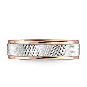 Кольцо обручальное с алмазной гранью