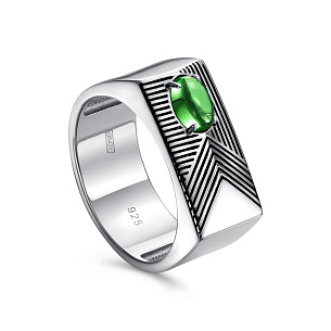 Кольцо из серебра с фианитом