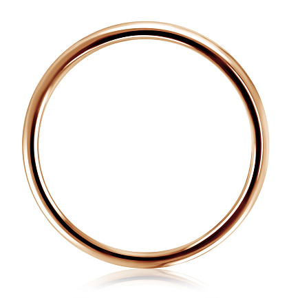 Кольцо обручальное из красного золота с бриллиантом