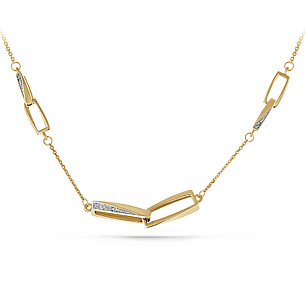 Колье из желтого золота с бриллиантами