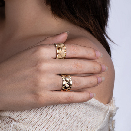 Кольцо из серебра с позолотой