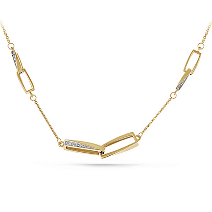 Колье из желтого золота с бриллиантами