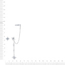 Пусеты из серебра с фианитом