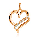 Подвеска из красного золота с фианитом