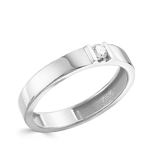 Кольцо из белого золота с бриллиантом