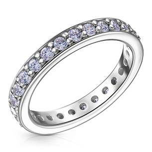 Кольцо из серебра с фианитом