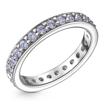 Кольцо из серебра с фианитом