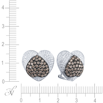 Серьги из белого золота с бриллиантами