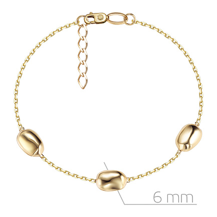 Браслет декоративный из желтого золота