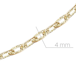 Цепь декоративная из желтого золота с бриллиантом