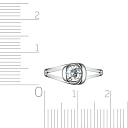 Кольцо из серебра с фианитом