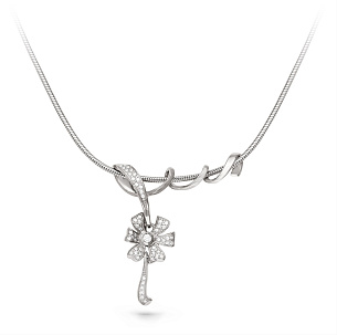 Колье из серебра с фианитом