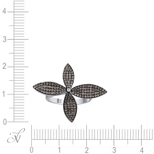 Кольцо из белого золота с бриллиантом