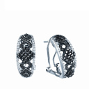 Серьги из белого золота с бриллиантами