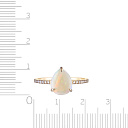 Кольцо из желтого золота с бриллиантами, опалом