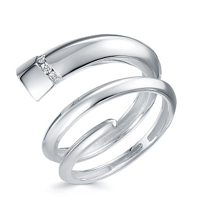 Кольцо из белого золота с бриллиантами