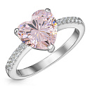 Кольцо из серебра с фианитом