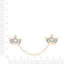 Брошь из красного золота с фианитом