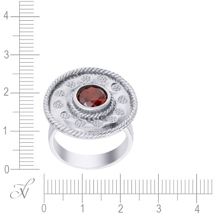 Кольцо из серебра с фианитом