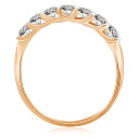 Кольцо из красного золота с фианитом