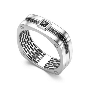 Кольцо из белого золота с бриллиантами