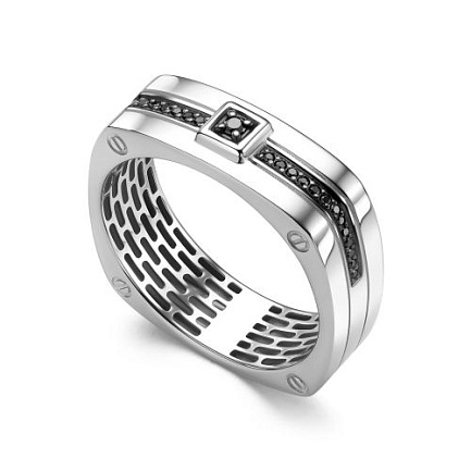 Кольцо из белого золота с бриллиантами