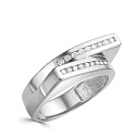 Кольцо из белого золота с бриллиантами