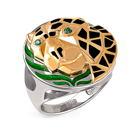 Кольцо из серебра с фианитами