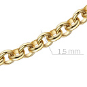 Цепь автомат из желтого золота, плетение бельцер (ролло)