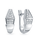 Серьги из белого золота с бриллиантами