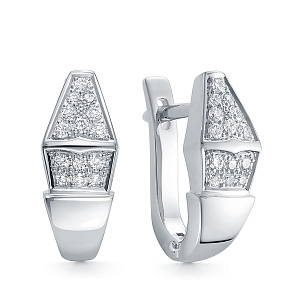 Серьги из белого золота с бриллиантами