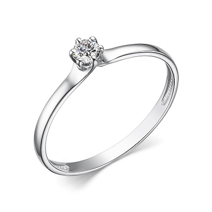 Кольцо из белого золота с бриллиантом