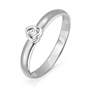 Кольцо из белого золота с бриллиантом