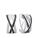 Серьги из белого золота с бриллиантами