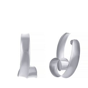 Серебряные серьги конго