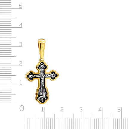 Крест из серебра с позолотой