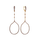 Серьги с английским замком из желтого золота с бриллиантами