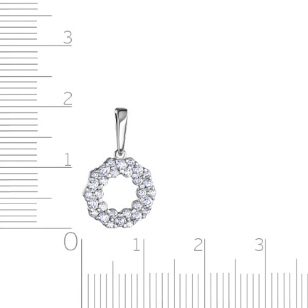 Подвеска из серебра с фианитом