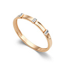 Кольцо обручальное из красного золота