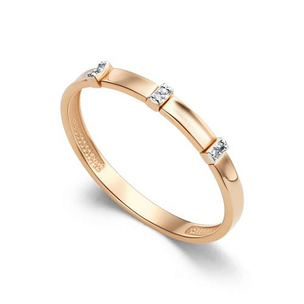 Кольцо обручальное из красного золота