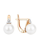 Серьги с английским замком из красного золота