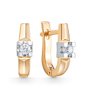 Серьги из красного золота с бриллиантами