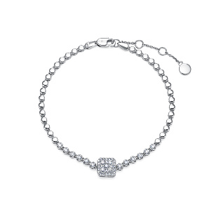 Браслет из белого золота с бриллиантом