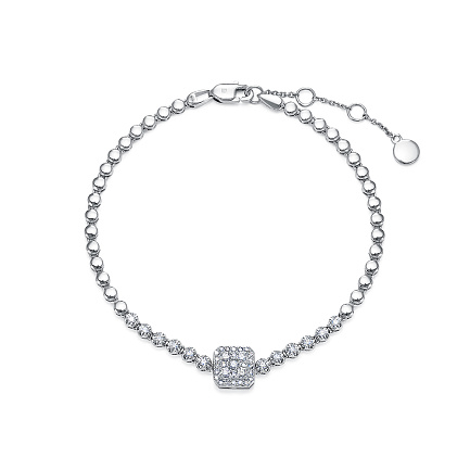 Браслет из белого золота с бриллиантами