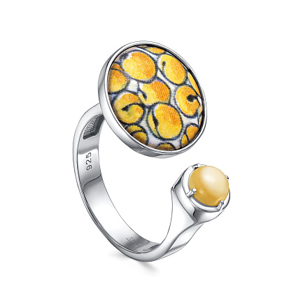 Кольцо из серебра с перламутром