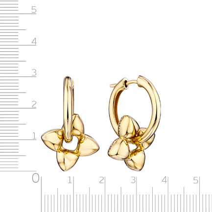 Серьги из серебра с позолотой